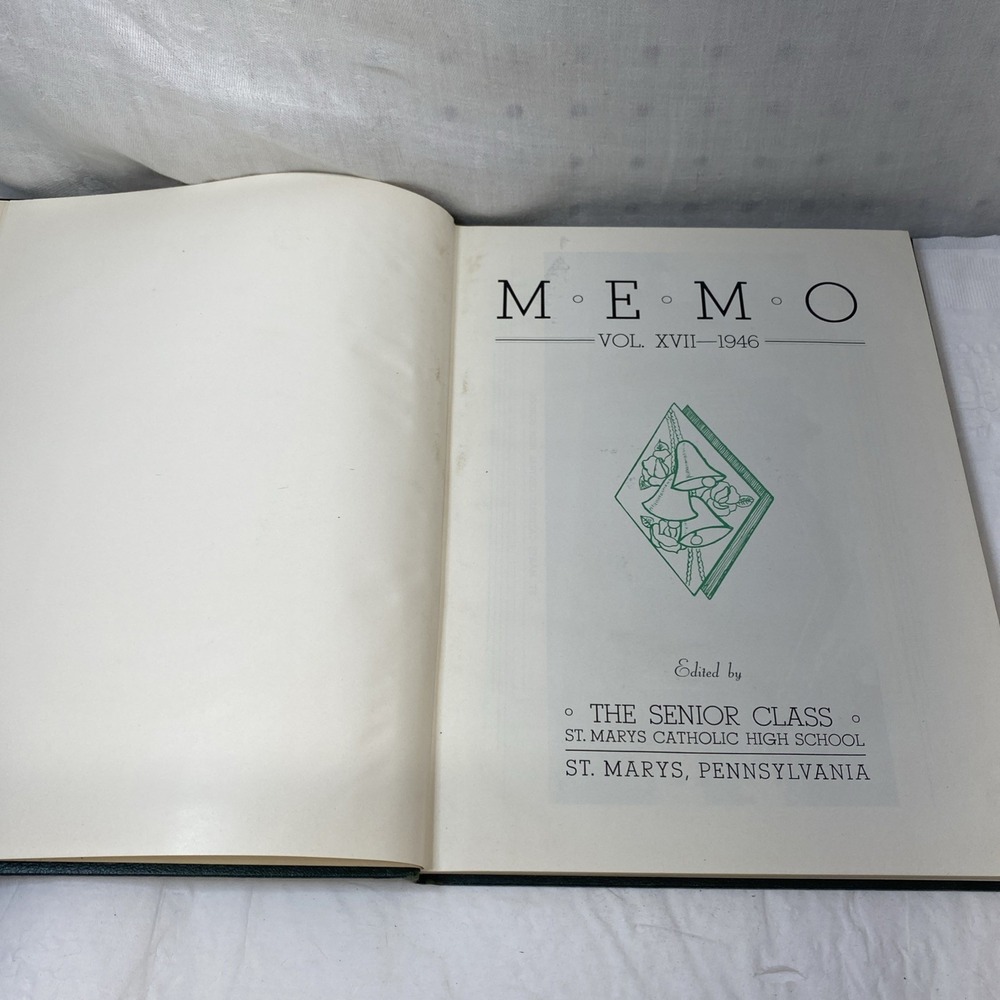 1946 St Marys PA Catholic High School Yearbook - THE MEMO Pennsylvania - Picture 10 of 15
